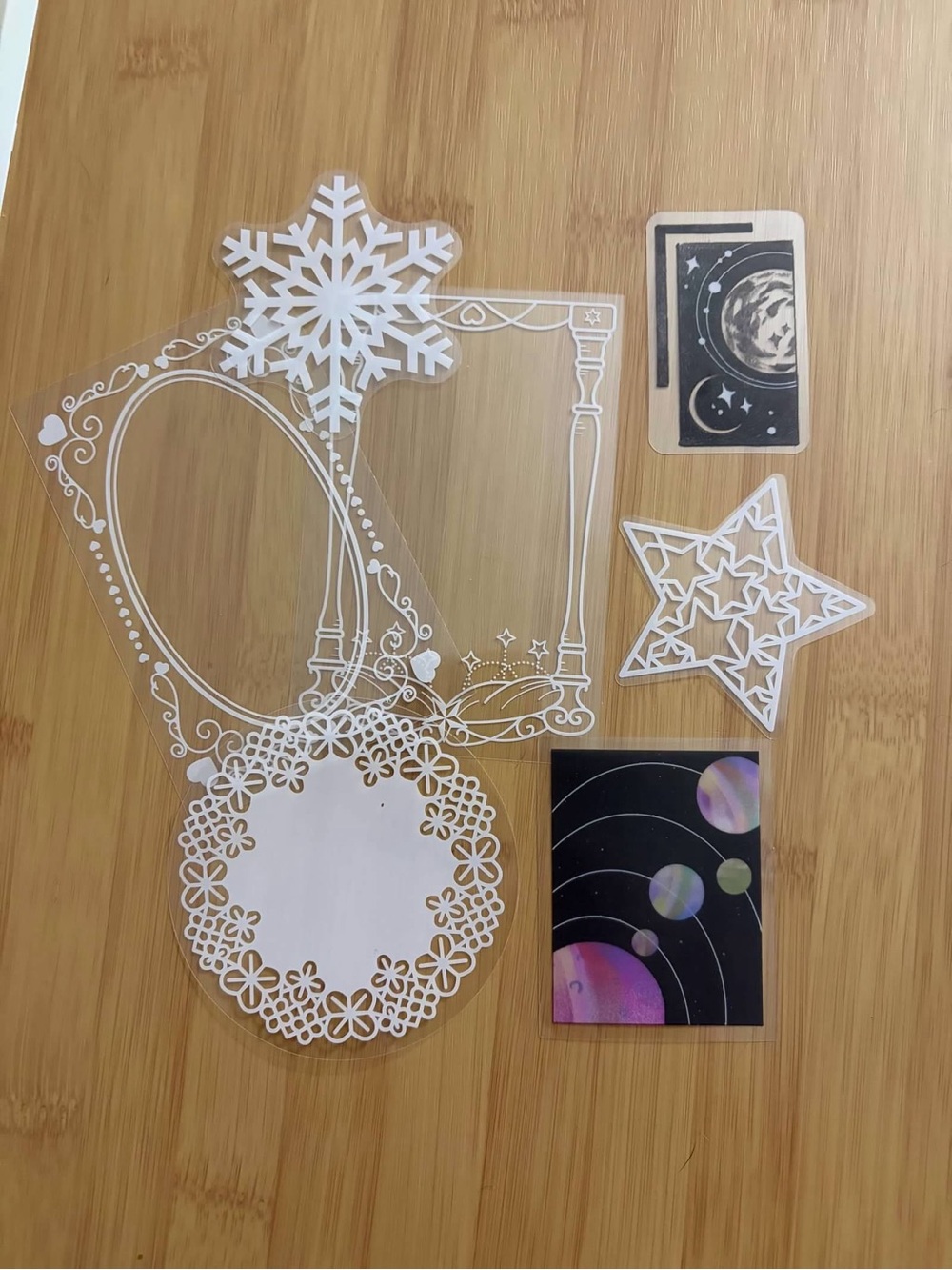 Celestial Junk Journal Ephemera Lot Frames Planets Stars Scrapbook Supplies